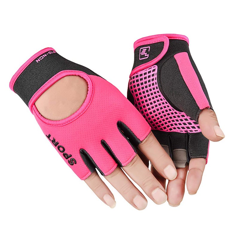Clobeau Biking Gloves Kids Boys Girls Cycling Exercise Half Finger Fingerless Gloves Child Motor Bike Riding Anti-Slip Weight Lifting Bikes Workout Climbing Bicycle Glove Gym Skate Glove - Image 1
